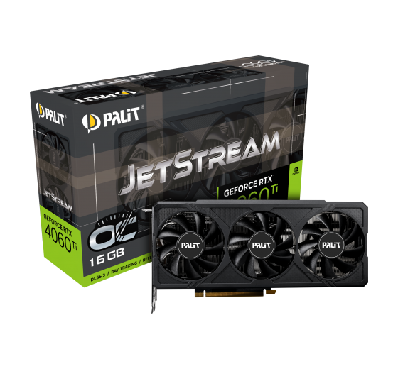 nVidia RTX4060Ti 16GB GDDR6 128bit Palit JetStream 1xHDMI 3xDisplayPort (NE6406T019T1-1061J) komponentko