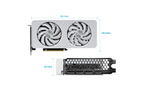 Palit GeForce RTX 5060 Ti White OC 16GB wymiary karty